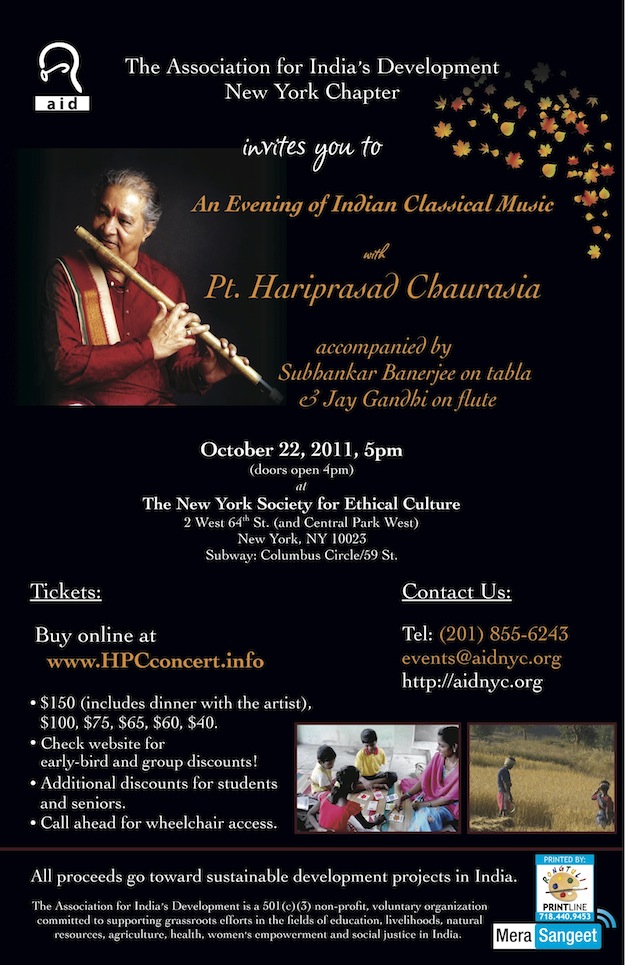 An Evening of Indian Classical Music with Pt. Hariprsad Chaurasia