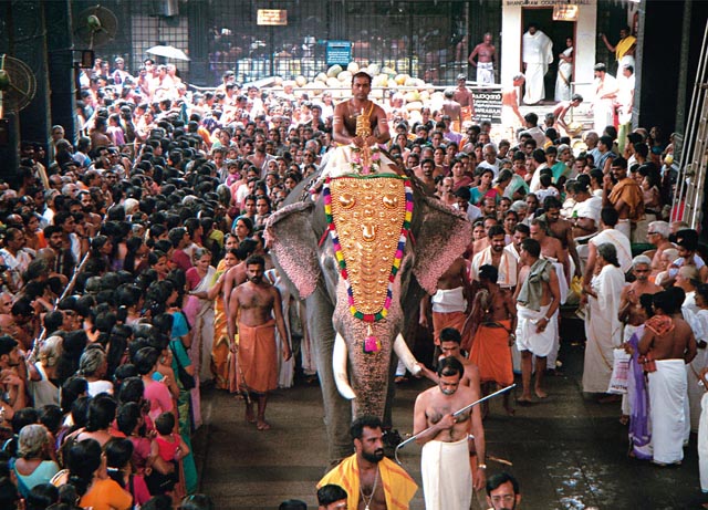 Procession at Guruvayur Temple in Kerala - Photo Pepita Seth