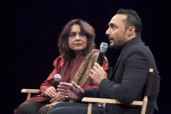 Rahul Bose, who starred in 'The Japanese Wife' in a Q and A with Minu Tharoor at the MIAAC Film Festival