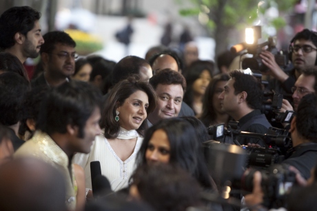 (L-R) Neetu Singh Kapoor and Rishi Kapoor on the red carpet.  Photo credit: MichaelToolan.com