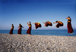 Matthieu Ricard : Four original prints: "Jumping Monks", "Horses by Mt. Kailash", "Prayer Flags", "Dancers"