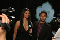 Actress and VJ Pooja Kumar with participating filmmaker Rahul Das